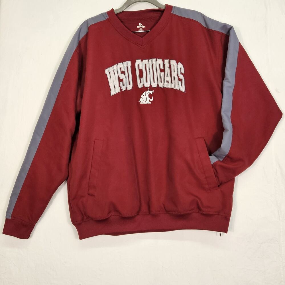Knights Apparel Washington State Cougars Red Pullover Windbreaker Size M 104648